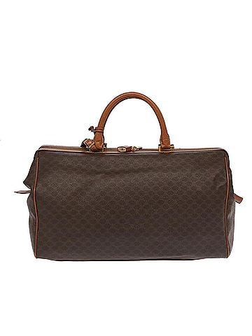 Céline Boston Brown Canvas Travel Bag (view 1)