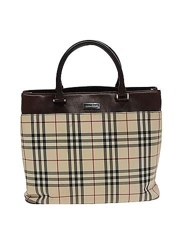 Burberry Nova Check Beige Canvas Tote Bag (view 1)