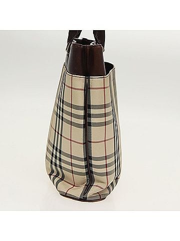 Burberry Nova Check Beige Canvas Tote Bag (view 2)