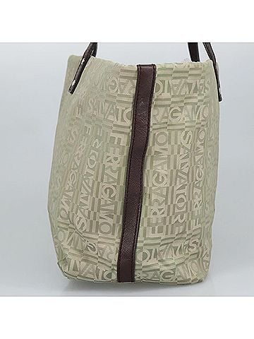 Salvatore Ferragamo Gancini Multicolour Canvas Tote Bag (view 2)