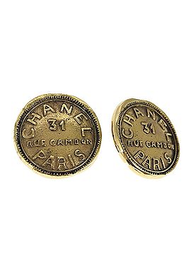 Chanel Cambon Gold Metal Earring Jewelry (view 1)