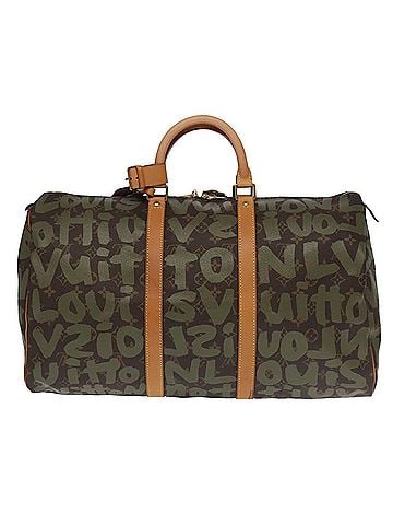 Louis Vuitton Keepall 50 Khaki Canvas Travel Bag (view 1)