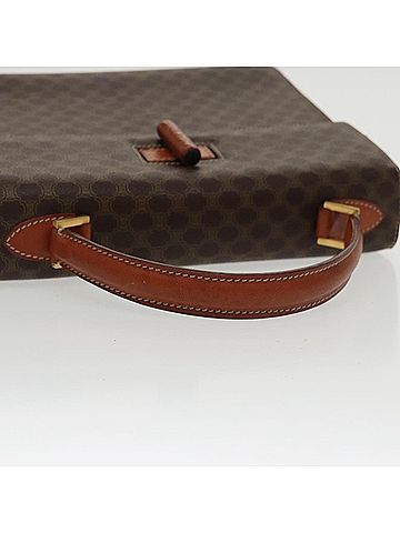 Céline Macadam Brown Leather Handbag (view 2)