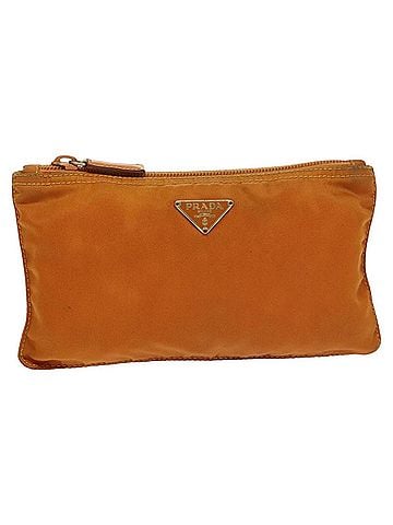 Prada Tessuto Orange Synthetic Clutch Bag (view 1)