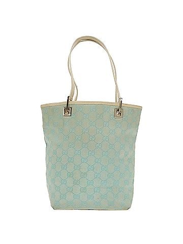 Gucci Blue Canvas Tote Bag (view 1)