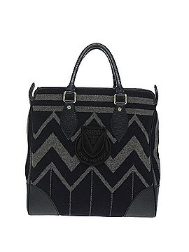 Louis Vuitton Cabas Navy Wool Handbag (view 1)