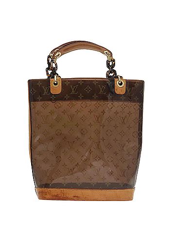 Louis Vuitton Ambre Brown Vinyl Tote Bag (view 1)