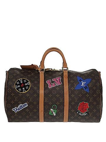 Louis Vuitton Keepall Bandouliere 50 Brown Canvas Travel Bag (view 1)