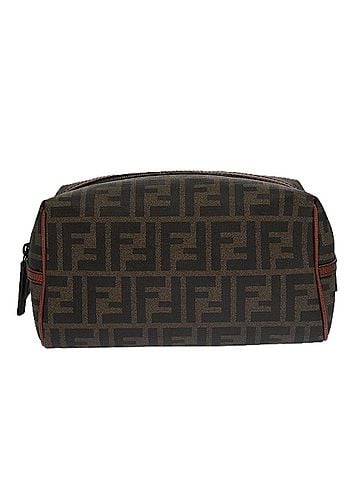 Fendi Ff Brown Canvas Clutch Bag (view 1)