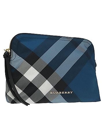 Burberry Nova Check Blue Synthetic Clutch Bag (view 1)