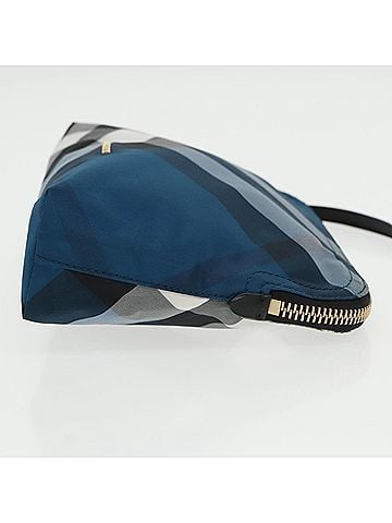Burberry Nova Check Blue Synthetic Clutch Bag (view 2)