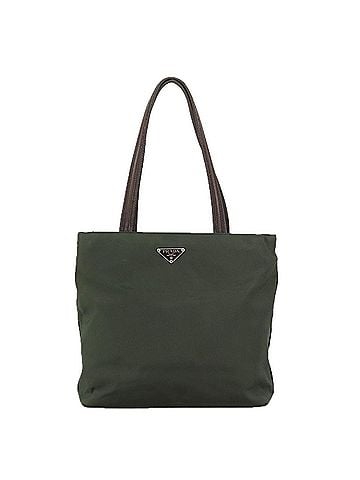 Prada Khaki Synthetic Tote Bag (view 1)