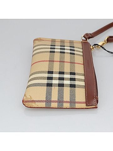 Burberry Nova Check Beige Canvas Clutch Bag (view 2)
