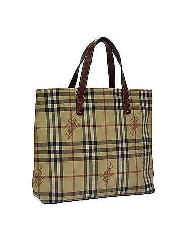 Burberry Nova Check Beige Canvas Tote Bag (view 1)