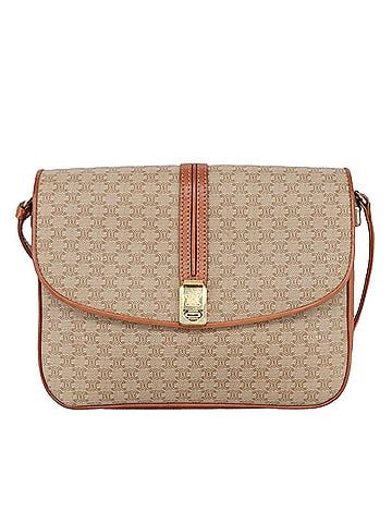 Céline Triomphe Vintage Beige Canvas Shoulder Bag (view 1)