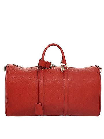 Louis Vuitton Keepall Bandouliere 45 Red Leather Travel Bag (view 1)