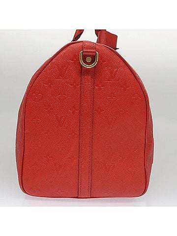 Louis Vuitton Keepall Bandouliere 45 Red Leather Travel Bag (view 2)