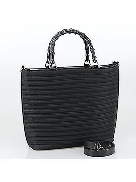 Gucci Bamboo Black Synthetic Handbag (view 1)