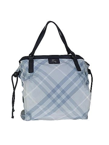 Burberry Nova Check Blue Synthetic Tote Bag (view 1)