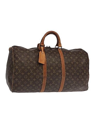 Louis Vuitton Keepall 55 Brown Canvas Travel Bag (view 1)