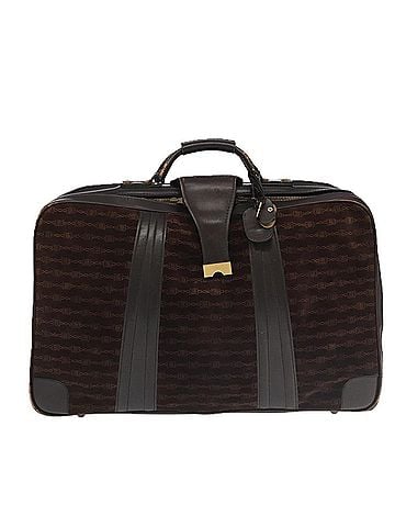 Céline Macadam Brown Suede Travel Bag (view 1)
