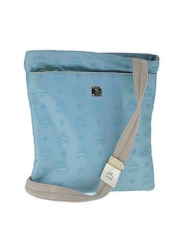 MCM Blue Synthetic Shoulder Bag (view 1)