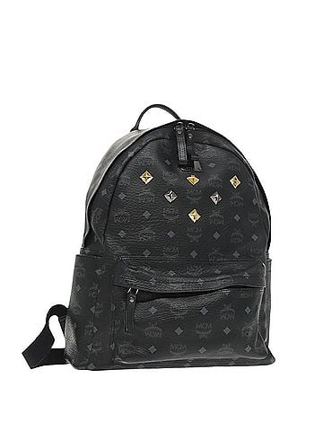 MCM Visetos Black Canvas Backpack Bag (view 1)