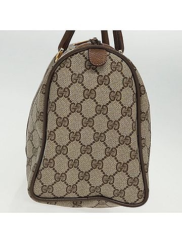 Gucci Boston Beige Canvas Travel Bag (view 2)
