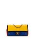 Chanel 100% Lambskin Yellow Medium Tricolor Lambskin Graphic Flap One size - photo 1