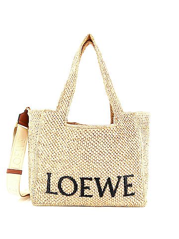 Loewe Paula's Ibiza Logo Convertible Tote Raffia Medium (view 1)