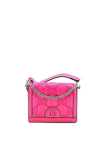 Gucci GG Marmont Flap Messenger Bag GG Matelasse Nylon with Leather Mini (view 1)