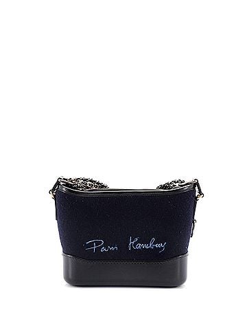 Chanel Paris-Hamburg Gabrielle Hobo Embroidered Wool and Calfskin Small (view 2)