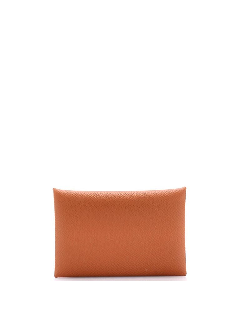 Hermès 100% Leather Brown Calvi Duo Card Holder Epsom One size - photo 1
