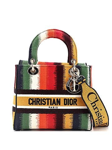 Christian Dior Lady D-Lite Bag Striped Canvas Medium (view 1)