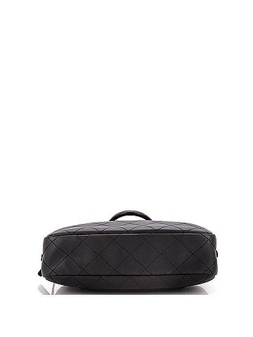 Chanel Diamond Stitch CC Top Handle Bowling Bag Quilted Calfskin Large (view 2)