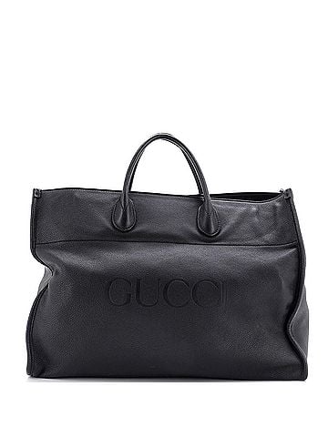 Gucci Logo Tote Embossed Leather Large (view 1)