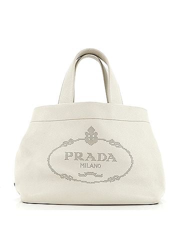 Prada Logo Tote Perforated Leather Medium (view 1)