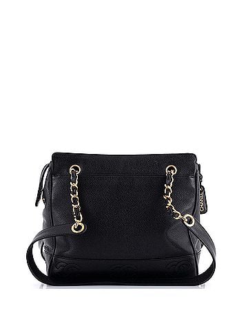 Chanel Vintage Stitched CC Shoulder Bag Caviar Small (view 2)