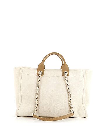 Chanel Deauville Tote Pearl Embellished Canvas Medium (view 2)