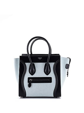 Céline Luggage Bag Canvas and Leather Micro (view 1)
