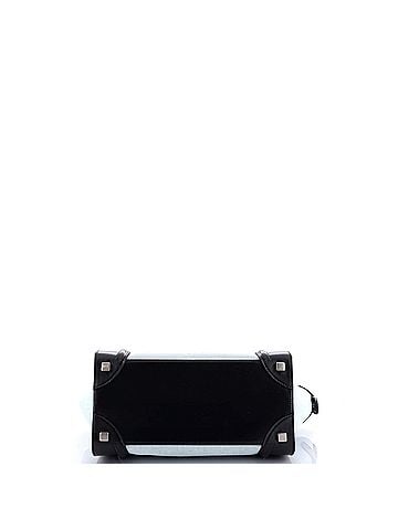Céline Luggage Bag Canvas and Leather Micro (view 2)