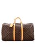 Louis Vuitton 100% Coatead Canvas Brown Keepall Bag Monogram Canvas 55 One size - photo 1