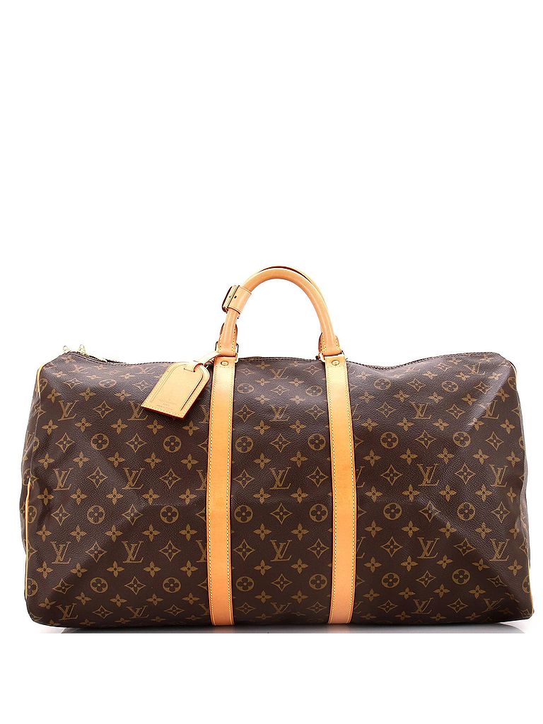 Louis Vuitton 100% Coatead Canvas Brown Keepall Bag Monogram Canvas 55 One size - photo 1