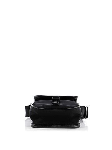 Prada Logo Flap Messenger Tessuto Mini (view 2)