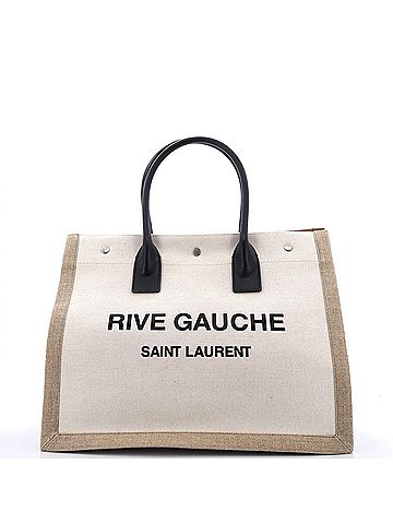 Saint Laurent Rive Gauche Shopper Tote Canvas Small (view 1)