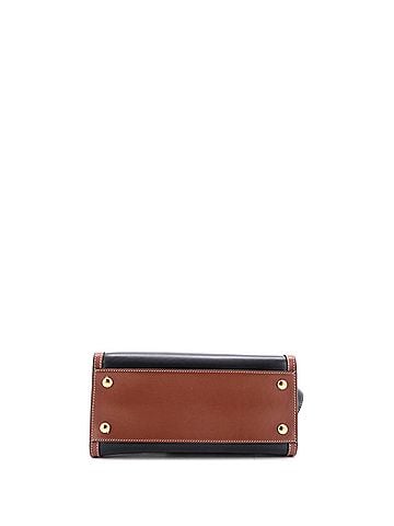 Burberry Title Two Handle Tote Leather with Vintage Check Canvas Mini (view 2)