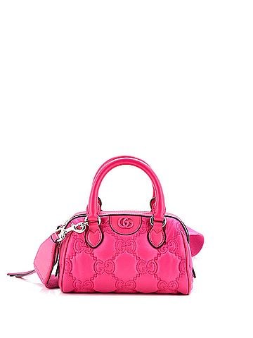 Gucci Ophidia Convertible Boston Bag GG Embossed Matelasse Nylon with Leather (view 1)