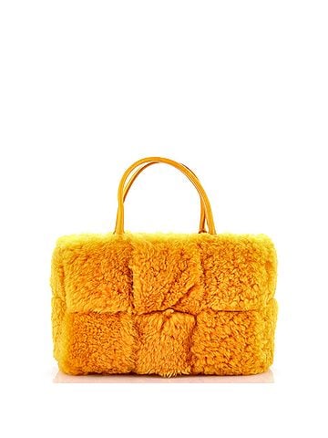 Bottega Veneta Arco Tote Intrecciato Shearling Small (view 2)