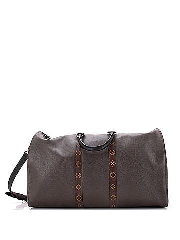 Louis Vuitton Keepall Bandouliere Bag Taiga Leather with Monogram Canvas Trim 50 (view 1)