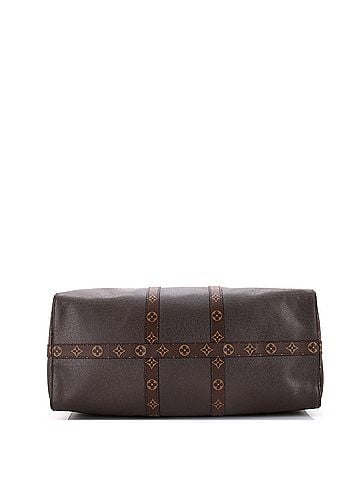 Louis Vuitton Keepall Bandouliere Bag Taiga Leather with Monogram Canvas Trim 50 (view 2)